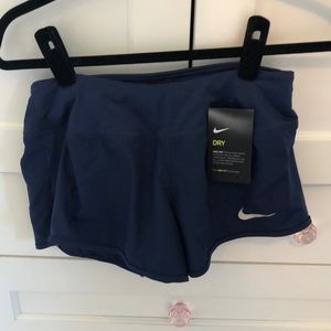 NWT navy blue nike women’s running shorts size S